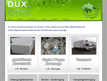 Tablet Screenshot of duxgmbh.de